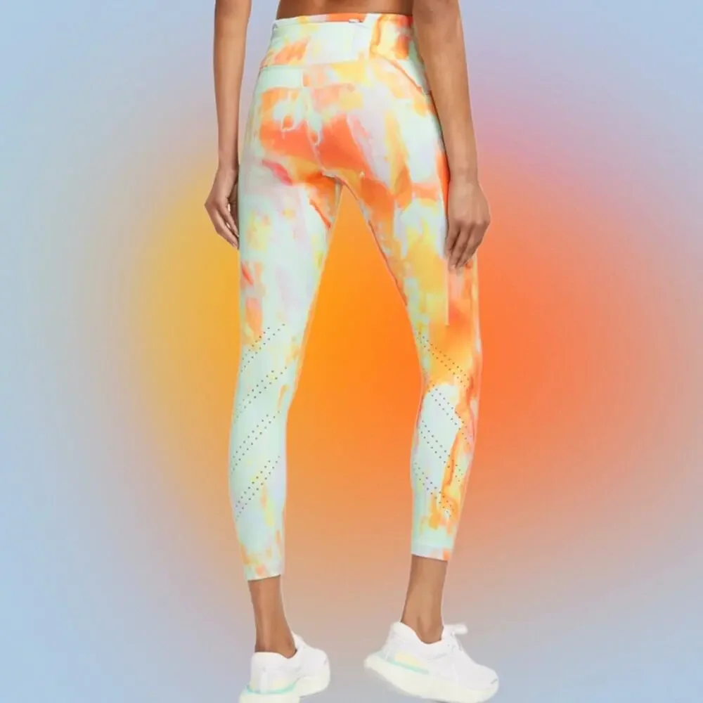 NIKE LUXE Women’s Small Mint / Orange Leggings